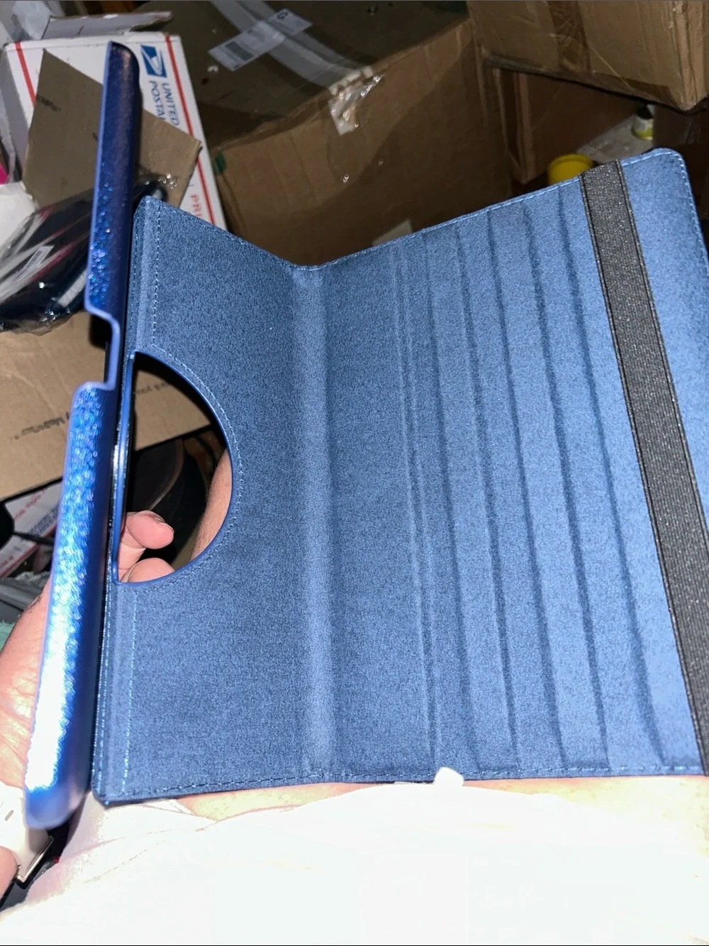 Pivot Folio Tablet Case in Metallic Navy Blue